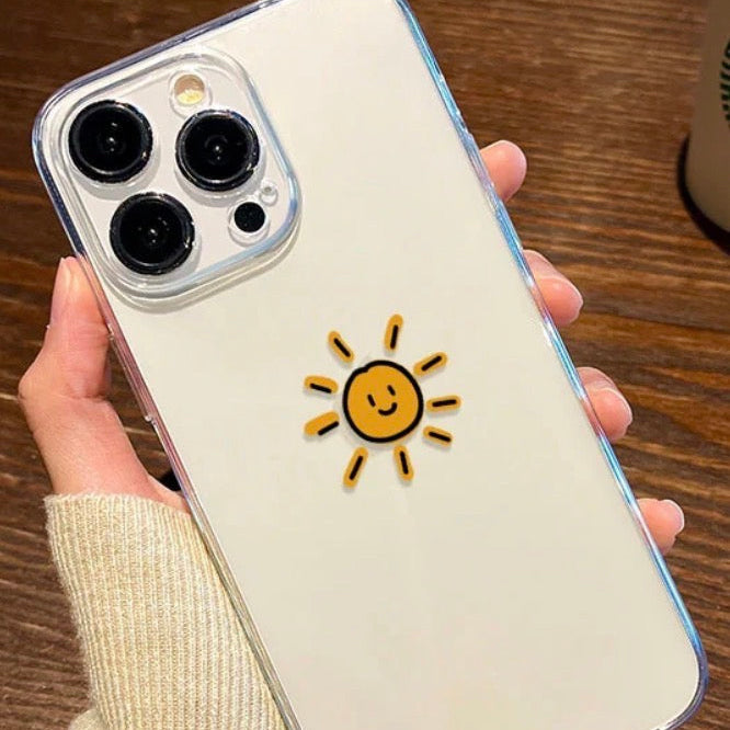 Moon & Sun Pair Semi Transparent Printed Cases