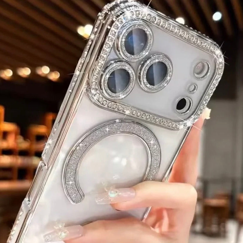 Diamond Stones Magsafe Case with Camera Coverd (New Arrivals)