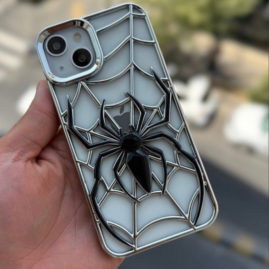 Spider Themed Two Tone Electroplated Premium 3D Case