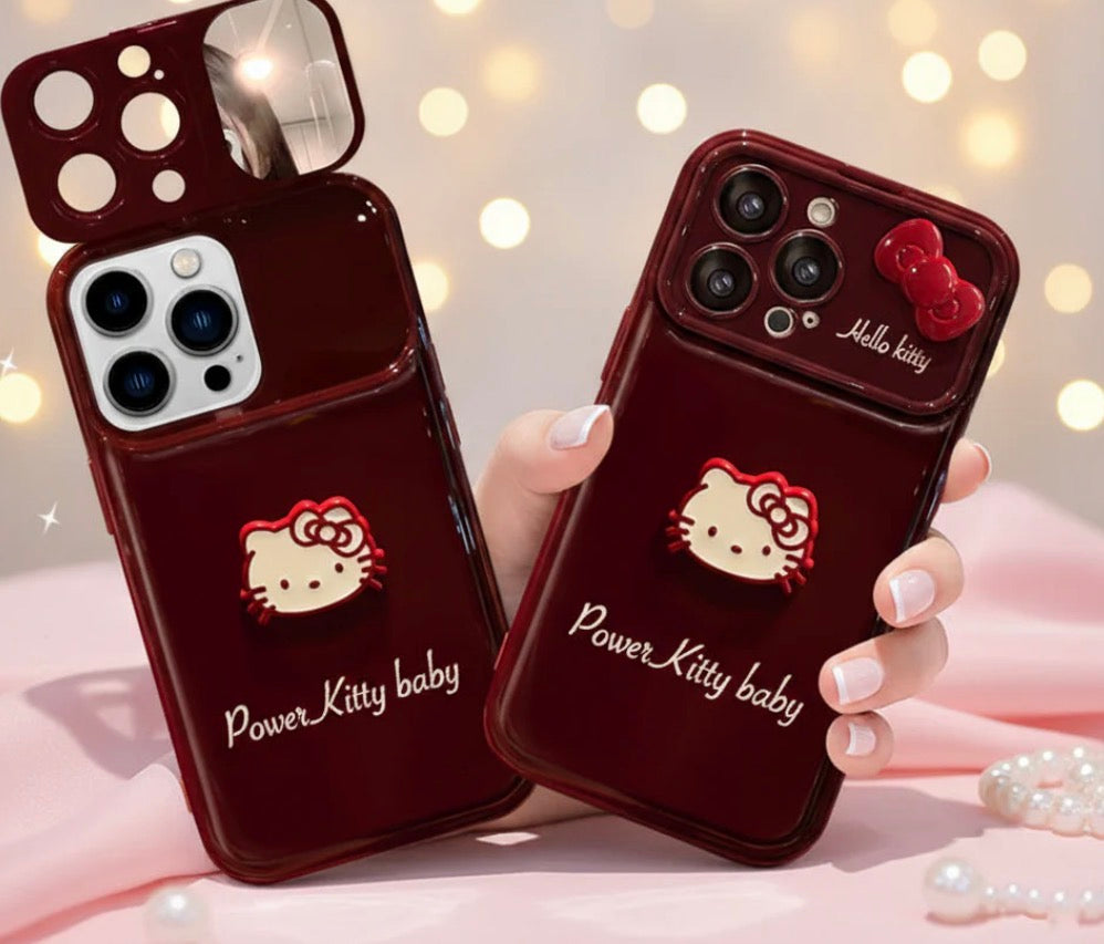 Ruby Kitty Mirror Case