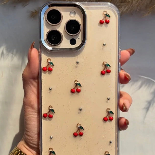 New Cherry 🍒 Shimmer Glittery Case