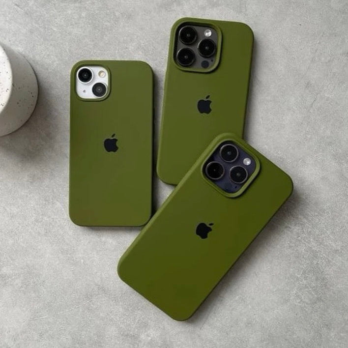 OLIVE GREEN IPHONE SILICONE CASE