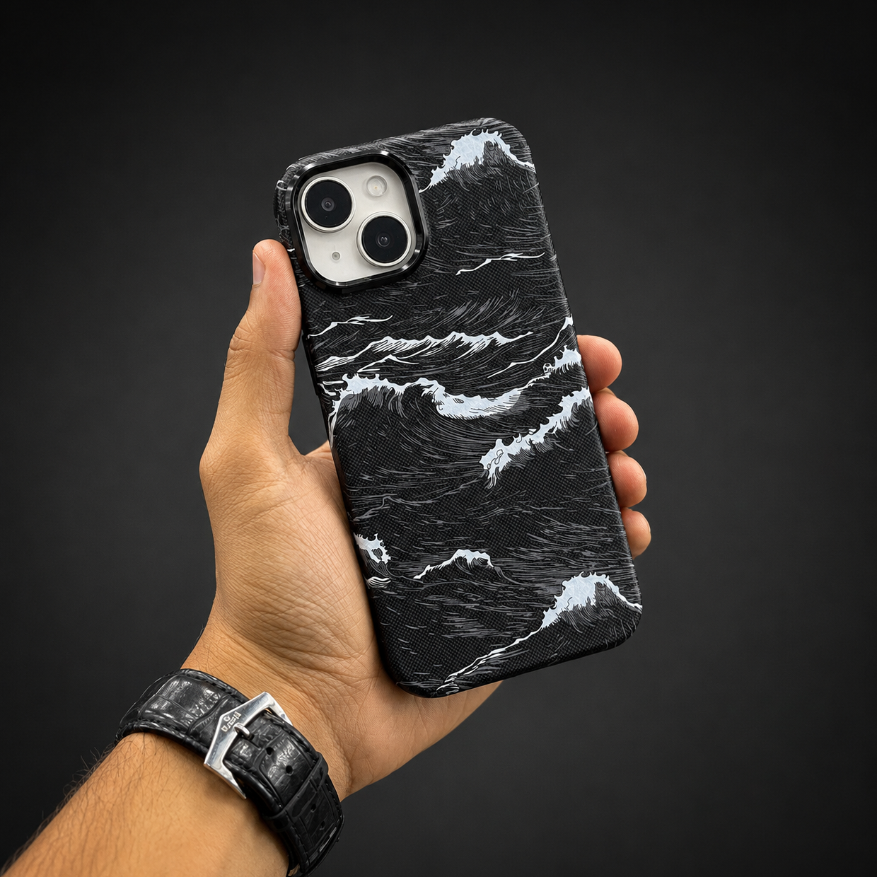 Ocean Wave Carbon Premium Quality Case