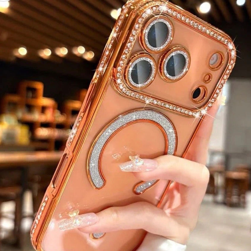 Cosmic Orange Diamond Stones Magsafe Case