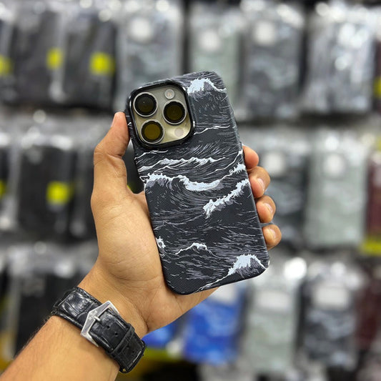 Ocean Wave Carbon Premium Quality Case