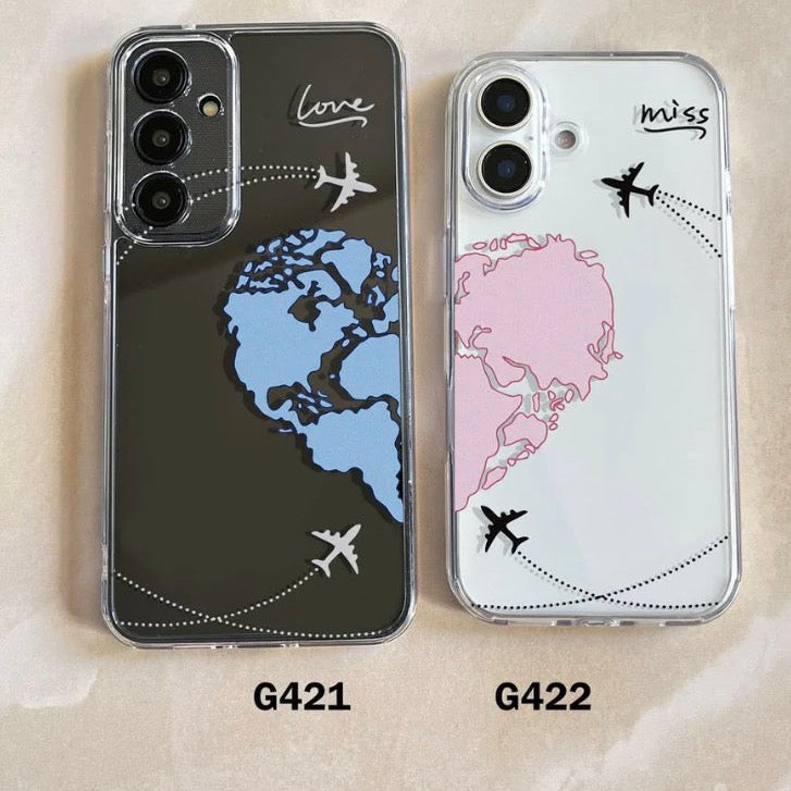 Heart Shape Map Semi Transparent Cxt Cases