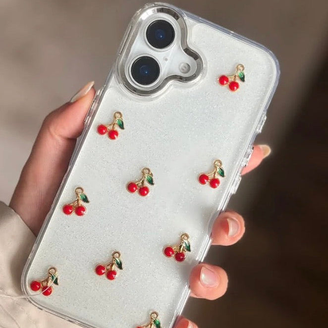 New Cherry 🍒 Shimmer Glittery Case