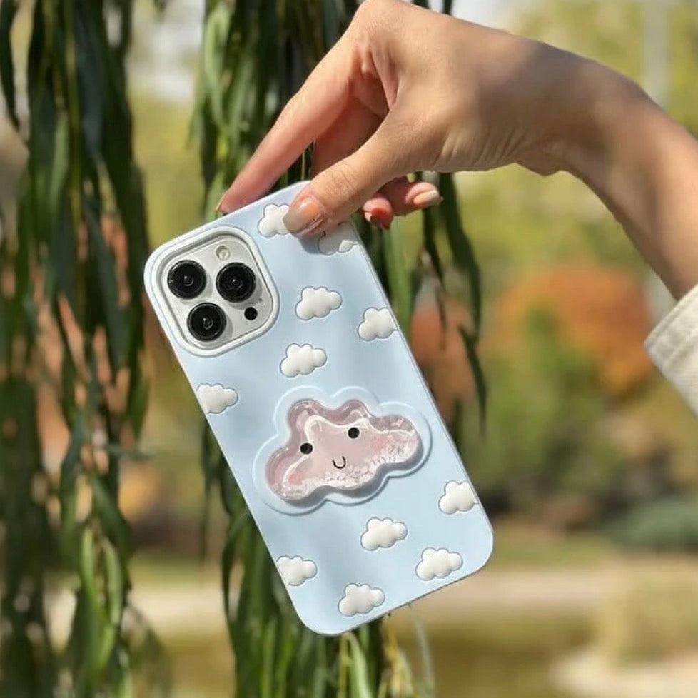 Aqua Floating Adorable 3D Cloud Case (New Arrival)
