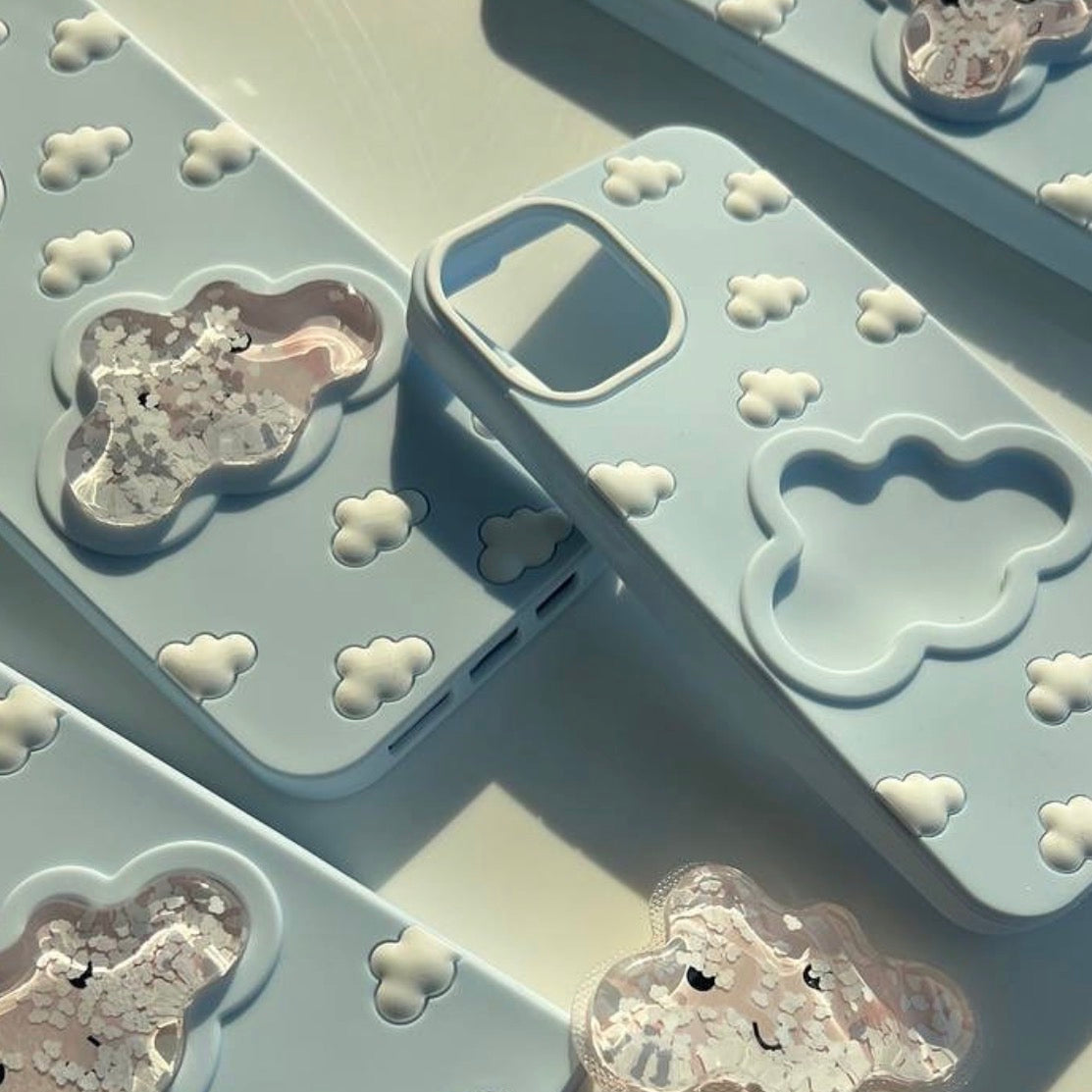 Aqua Floating Adorable 3D Cloud Case (New Arrival)