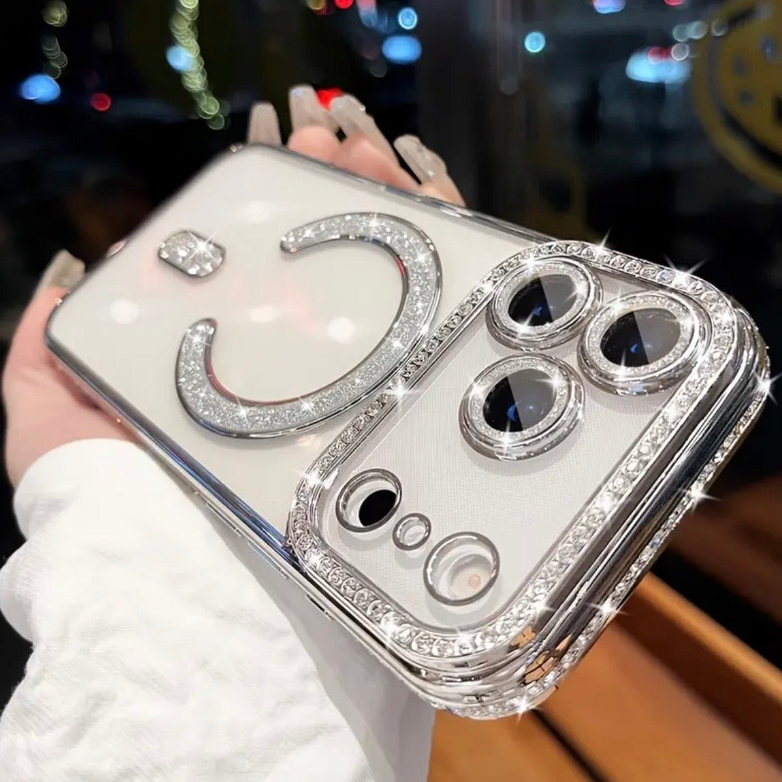 Diamond Stones Magsafe Case with Camera Coverd (New Arrivals)
