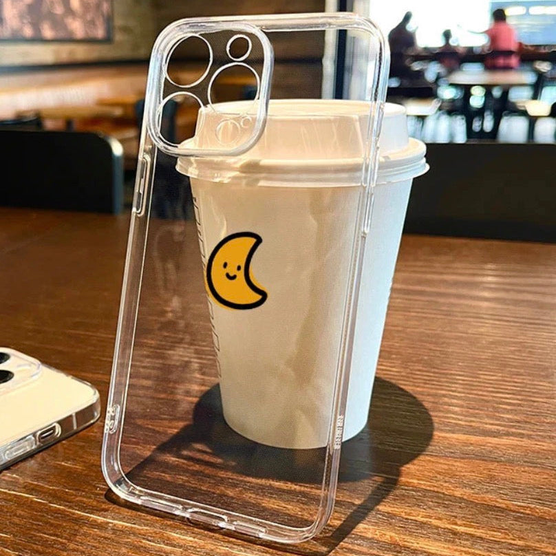 Moon & Sun Pair Semi Transparent Printed Cases