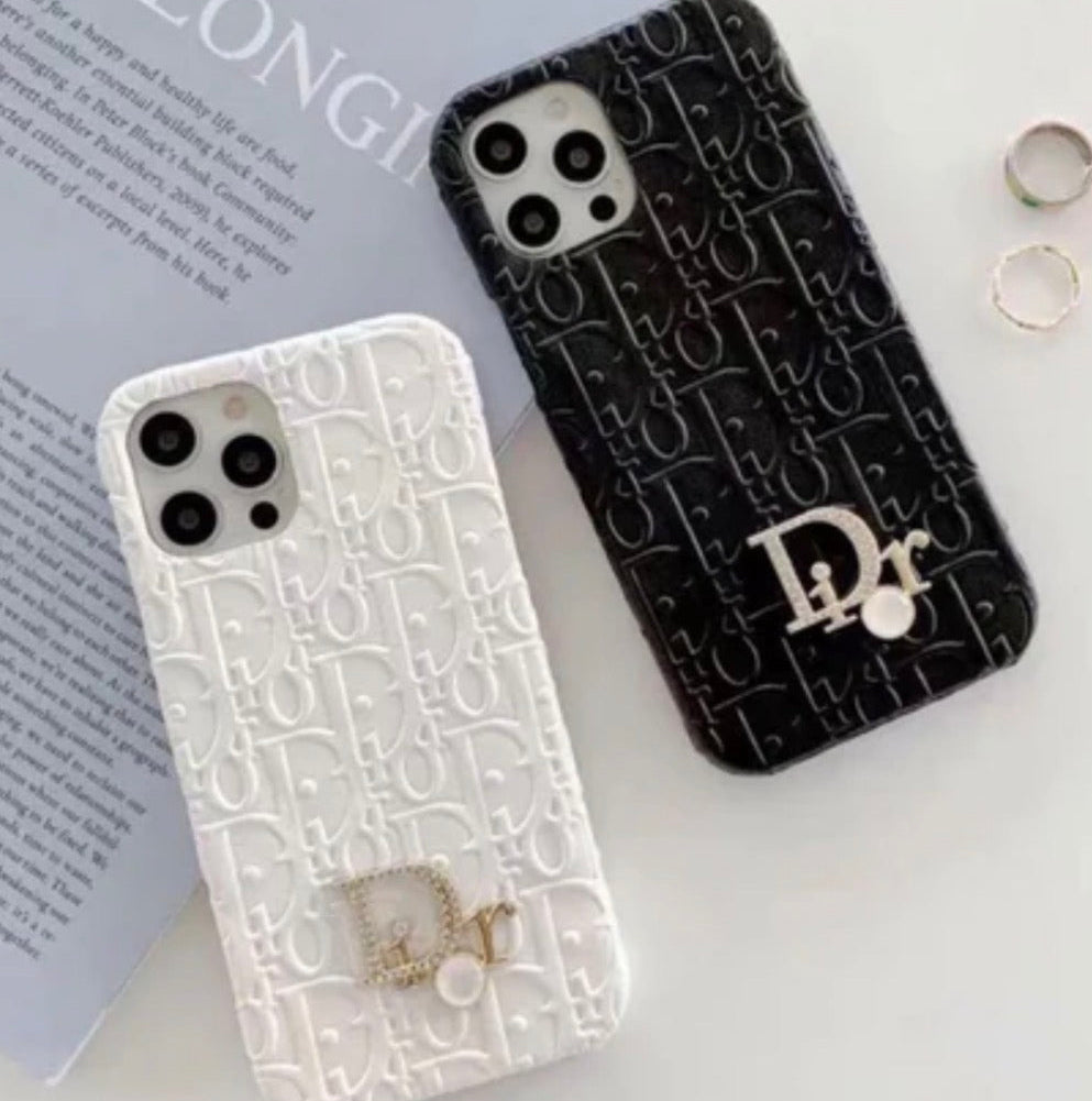 ✨ Luxury Dior Embossed Pearl Edition Case