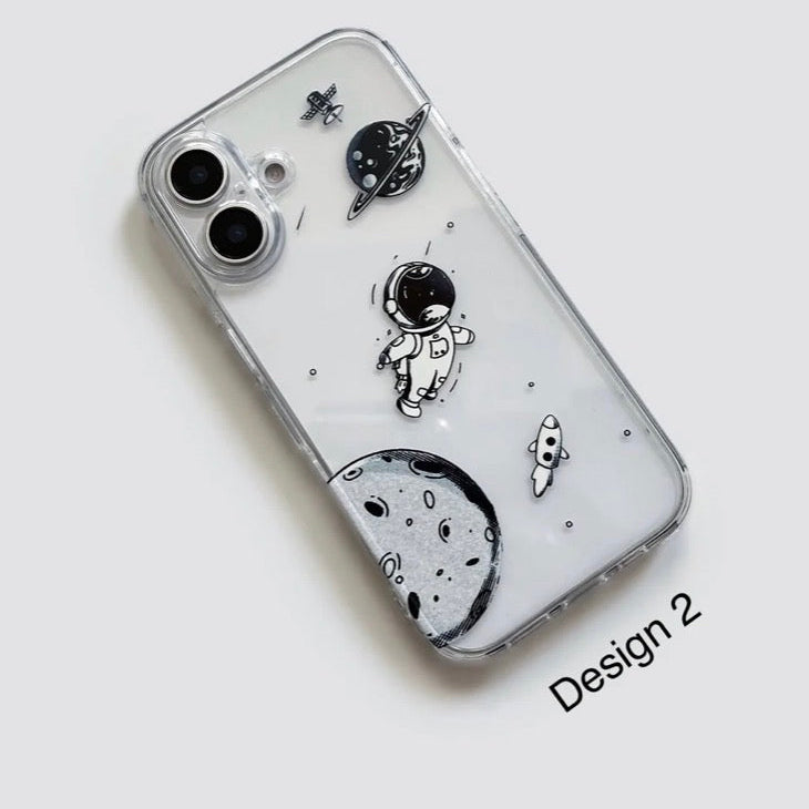 NASA Astronaut Galaxy Semi Transparent Cxt Cases