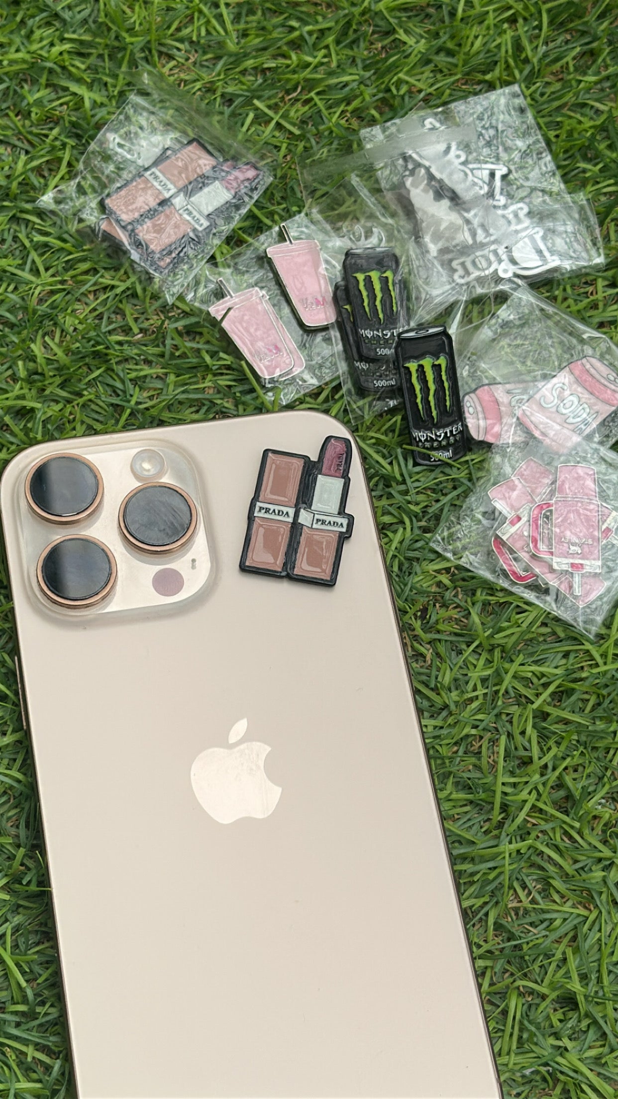 Luxury Lipstick Metal Sticker | Premium Self-Adhesive Metal Decal