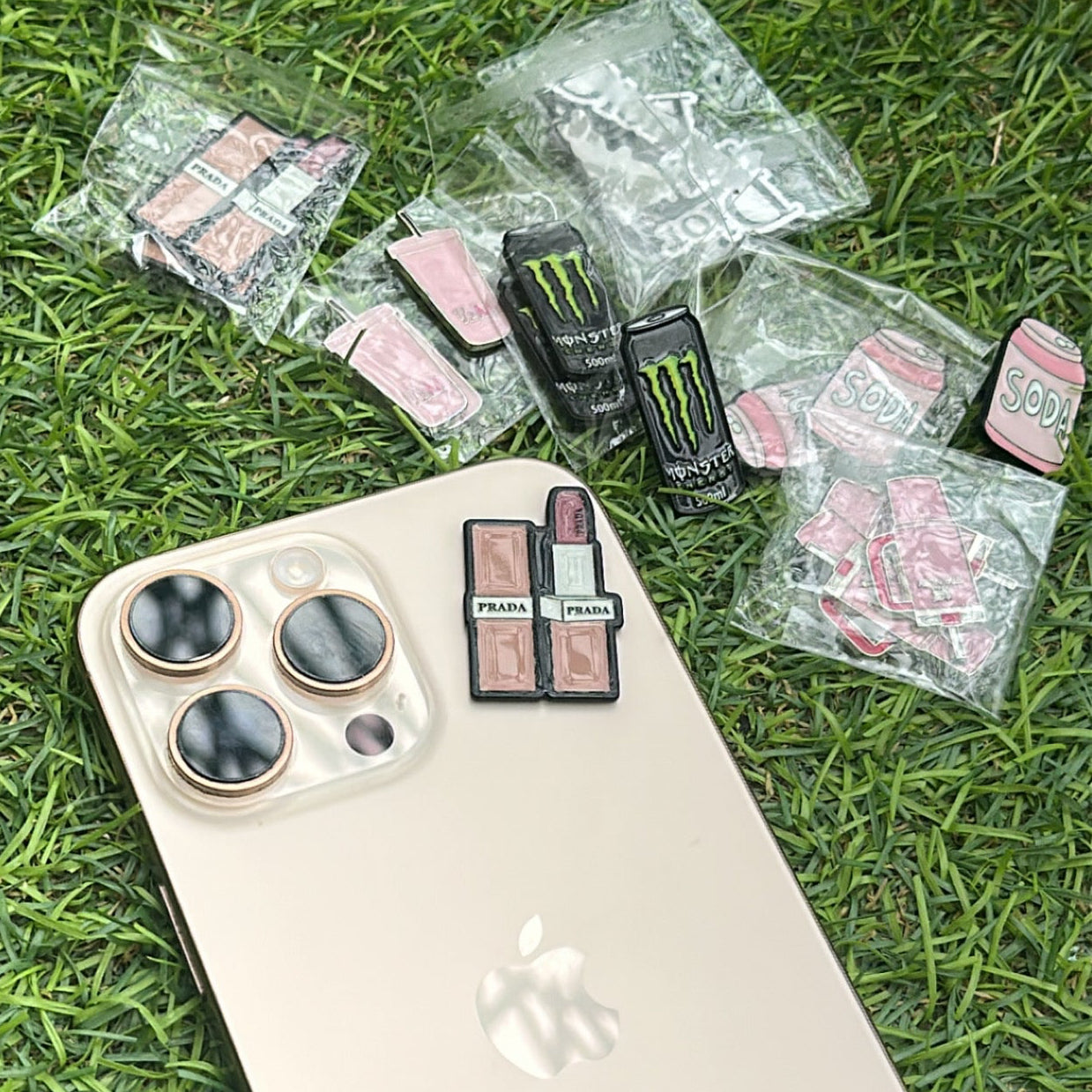 Luxury Lipstick Metal Sticker | Premium Self-Adhesive Metal Decal