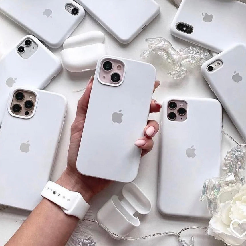 IPHONE White SILICONE CASE