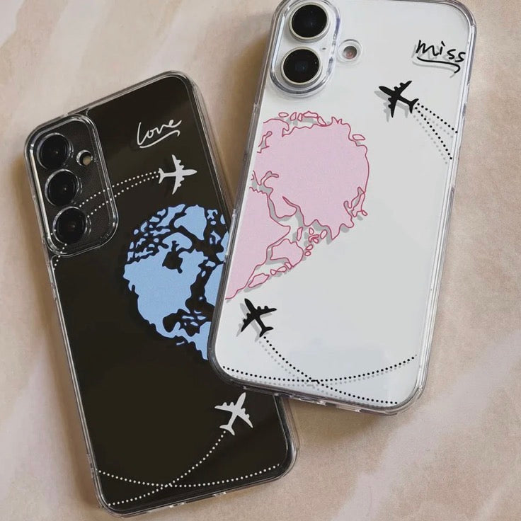 Heart Shape Map Semi Transparent Cxt Cases